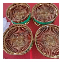 Jantes en alliage d'aluminium chromé JUWA 24/26 pouces, PCD 120,65/127 mm, construction à rayons multiples pour remplacement