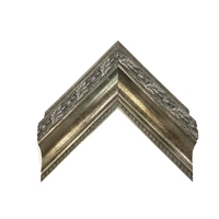 Cadre en bois massif de style baroque de luxe, 100 mm de large, moulure artistique, finition antique argentée et dorée, qualité muséale pour grande peinture sur toile 5140