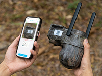 Caméra de chasse extérieure 4G avec carte SIM, grand panneau solaire et application UCON – Modèle Australie