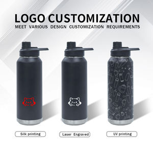 Botella de Agua Aislada al Vacío de Doble Pared de 32 oz, Botella Deportiva de Acero Inoxidable de Boca Ancha con Logotipo Personalizado - Product Image 5