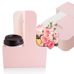 Bandeja Portavasos de Papel Corrugado Desechable, Ecológica y Biodegradable, Personalizable, Portátil, para 2/4/6 Vasos para Llevar - Product Image 1