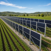 Support de panneau solaire vertical pour poteau de clôture, kit de montage de clôture solaire bifacial, système d'énergie solaire agrivoltaïque pour ferme agricole