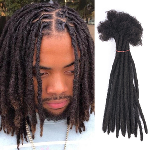 Venta caliente Afro Kinky Human Hair Loc Extensión Ancho (0,3-0,6 cm) Crochet Dreadlock Trenzado de cabello - Product Image 1
