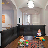Barrière de sécurité pour bébé Sair, pour salon, porte, escalier, barrière de sécurité rétractable pour bébé, double clôture, filet en PVC, barrière de sécurité pour enfants