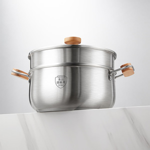 Little Bear 316L Stainless Steel Soup <b>Pot</b> 3.1-4L Large Capacity Food Grade With <b>Lid</b> - Product Image 1