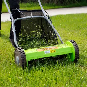 Cortador de grama manual de mão para jardim doméstico de 14 polegadas