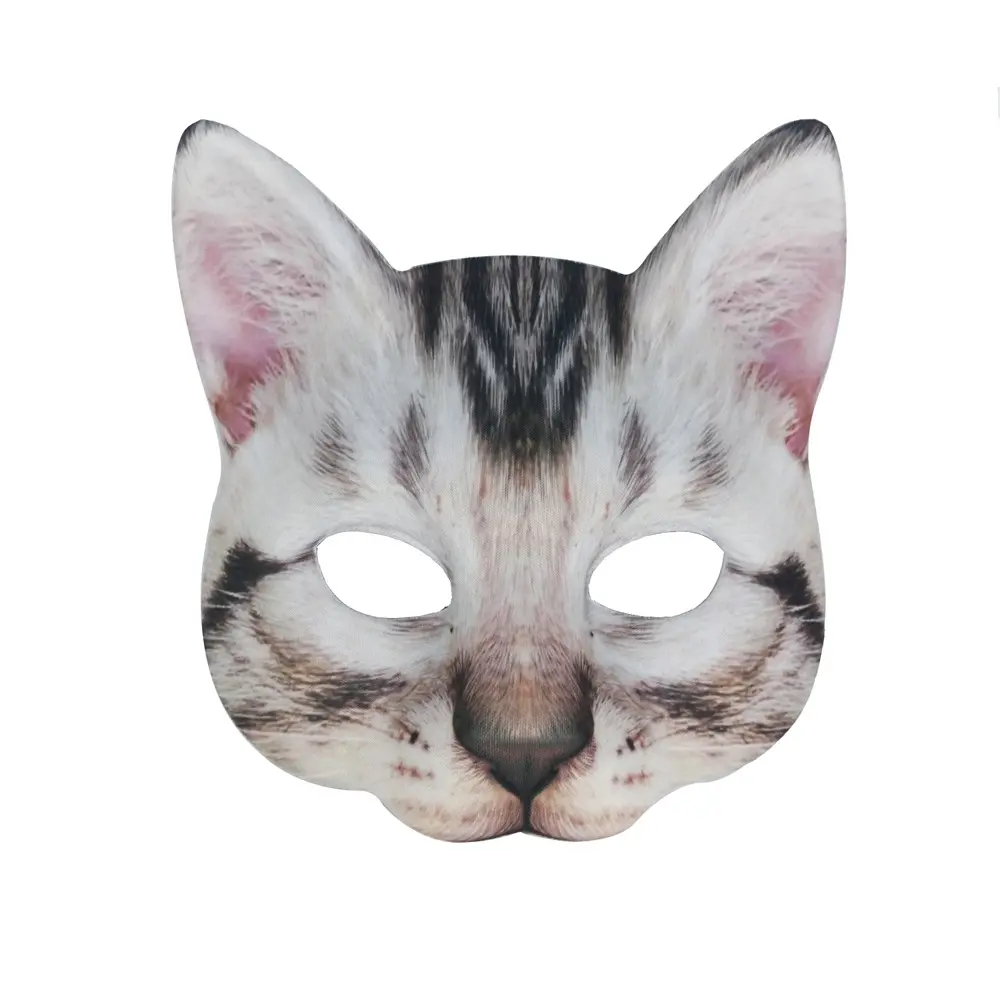 Máscara de cabeza de gato personalizada más vívida con todo tipo de máscaras faciales de especies para niños como regalo Máscara de fiesta Juguete delicado