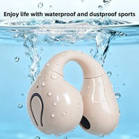 Écouteurs avec clips d'oreille - Écouteurs sans fil Bluetooth 5.4 avec longue autonomie, adaptés au sport, design non intrusif