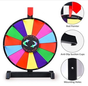 Nuovo 12 "ruota premio colore montato a parete o da tavolo 14 slot Heavy Duty modificabile ruota di filatura - Product Image 2