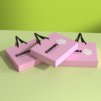Boîte d'expédition personnalisée avec logo, boîte de luxe pour vêtements, chaussettes, robes, emballages en papier avec poignée