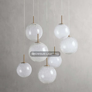 Grande soggiorno oro bolle di lusso luce del ciondolo nordico moderno lampadario in vetro per la cucina di casa - Product Image 2