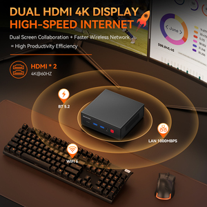 N2 Mini PC Máy tính để bàn Intel N100 Windows 11 Pro kép HD-MI 4k hiển thị wifi nhỏ gọn rạp hát tại nhà streaming văn phòng PC mới - Product Image 5