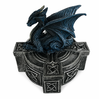 Boîte à bijoux en résine Dragon Celtique, support à bijoux gothique pour cadeaux fantastiques