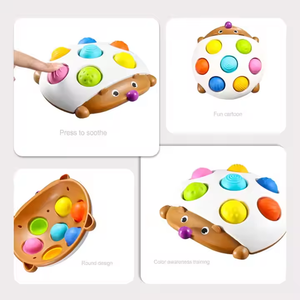 Cartoon Hedgehog Silicone Push <strong>Bubble</strong> <strong>Sensory</strong> Fidget Anti-Anxiety Stress Relief Fingertip Toy Kid Educational Interactive Game - Product Image 5