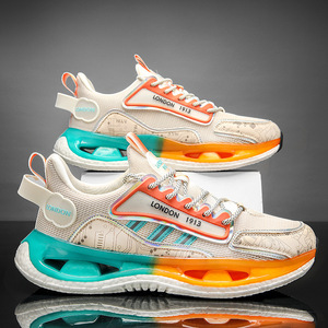 高品質ハイキングメンズホワイトスポーツプレーンホワイト高さ増加スニーカーシューズ男性用ウォーキングシューズ新しいスタイル2024 - Product Image 1