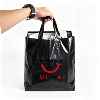 Sac non tissé à poignée découpée en D, personnalisé avec logo, pour salon professionnel