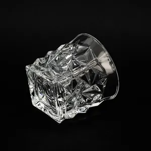 Rocks Glasses Wholesale Custom Oem Crystal Diamond Rock Glass Cup Whiskey Glasses