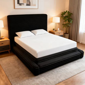 Современная кровать с каркасом из дуба, мягкой обивкой из вельвета, прочная, экологичная, с функцией хранения, на пружинном блоке, размеры Twin/<span class=keywords><strong>Queen</strong></span>/King - Product Image 6