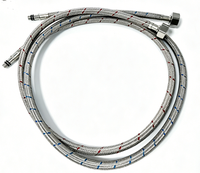 Tuyau flexible tressé en acier inoxydable 304, résistant aux explosions, pour eau froide et chaude, pour robinet de salle de bain, durable, facile à installer, moderne