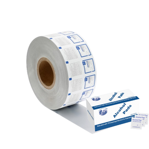 Conception professionnelle avec film d'emballage pour lingettes humides, rouleau de film pour tampons d'alcool médical, papier aluminium laminé, feuille d'aluminium brillante - Product Image 1