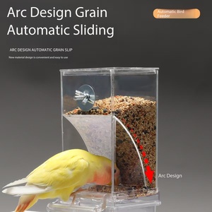 Comederos automáticos <span class=keywords><strong>para</strong></span> <span class=keywords><strong>pájaros</strong></span> <span class=keywords><strong>de</strong></span> plástico <span class=keywords><strong>para</strong></span> periquitos pequeños y medianos, contenedor <span class=keywords><strong>de</strong></span> alimentos <span class=keywords><strong>de</strong></span> semillas acrílicas y jaula <span class=keywords><strong>para</strong></span> <span class=keywords><strong>bebederos</strong></span>, accesorios, artículos tipo cuenco - Product Image 4