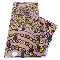 Kain Pakaian Cetak Afrika Nigeria Berkualitas Tinggi Pagne 6 Yard Kain Katun Super Royal Ankara untuk Menjahit