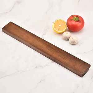 Nouveauté - Barre magnétique à <span class=keywords><strong>couteaux</strong></span> en bois d'acacia rectangulaire à fixer au mur, <span class=keywords><strong>porte</strong></span>-<span class=keywords><strong>couteaux</strong></span> magnétique pour la cuisine - Product Image 4