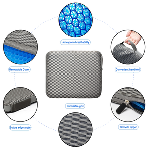 Cuscino per Sedile Auto e Sedia da Ufficio Personalizzato Saien Factory, <span class=keywords><strong>Gel</strong></span> Rinforzato a Nido d'Ape per <span class=keywords><strong>Cuscini</strong></span> Lombari Lunghi - Product Image 5