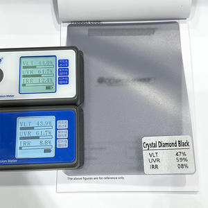 <span class=keywords><strong>Film</strong></span> décoratif gris diamant cristallin, teinte neutre sophistiquée avec 48% VLT, 54% UVR, 08% IRR pour une protection polyvalente et un style varié - Product Image 4