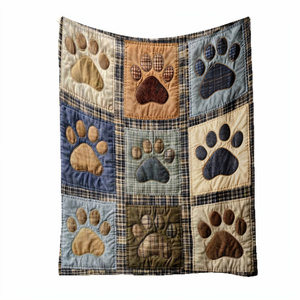Wholesale Vintage <b>Cat</b> Pattern Plush Throw Blanket Rectangular Anti-Pilling Home Decor Four Seasons Use - Product Image 5