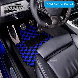 Produttori di tappeti a scacchiera blu tappetini universali personalizzati per tappetini per tappetini per auto