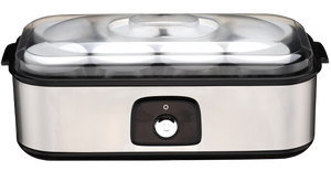 Preparación de yogur griego portátil de acero inoxidable de grado alimenticio Control mecánico 8 frascos de vidrio 1.6L Fabricantes de yogur eléctrico - Product Image 6