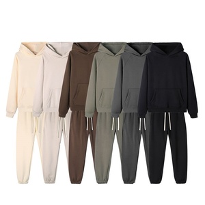 <span class=keywords><strong>Tuta</strong></span> Sportiva OEM all'Ingrosso <span class=keywords><strong>Senza</strong></span> Cordoncini, Felpa Pesante in Pile e Pantaloni Jogger, Set 2 Pezzi con Logo Personalizzato - Product Image 2