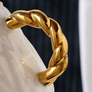 Household Luxury Electroplated Elk Lid Water <b>Cup</b> Coffee <b>Cup</b> <b>Set</b> Ceramic <b>Cup</b> Mugs Customizable Custom Ceramic Mug With Scoop - Product Image 6