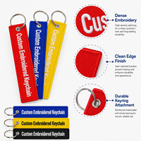 Llavero Personalizado Bordado de Tela, Diseño Exclusivo, Venta al por Mayor OEM, Etiqueta de Identificación para Equipaje, Jet Tag, Porta Nombres, Anillo Multicolor para Coche, Moto, Bolso