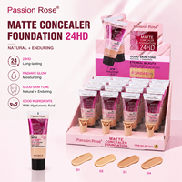 Fond de Teint Mat Correcteur Passion Rose 24HD Couvrance Totale Longue Durée Hydratant avec Acide Hyaluronique