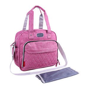 Sac à couches de grande capacité en tissu Oxford imperméable, sac de sortie pour bébé et maternité, 33x36x18cm, gris, rouge, bleu - Product Image 3