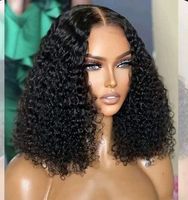 Perruque Lace Front Transparente 4B 4C Faite à la Main, Cheveux Humains Vierge Remy Brésiliens Afro Longs et Lisses