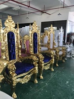Chaise Trône Dorée « Reine de l'Amour », Mobilier Gothique, Chaise Trône de Mariage en Toile de Jute, Trônes de Mariage Économiques