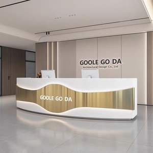 Mostrador <span class=keywords><strong>de</strong></span> Recepción Ajustable en Altura <span class=keywords><strong>de</strong></span> Madera Ecológica <span class=keywords><strong>de</strong></span> Alta Gama Moderno y Personalizable YS-0139 para Edificios <span class=keywords><strong>de</strong></span> Oficinas y Supermercados - Product Image 4