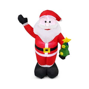 Santa Claus Inflable Navideño con Árbol, Decoración Inflable Navideña con Soplador <span class=keywords><strong>de</strong></span> Aire para Exhibición en Centros Comerciales y Jardines - Product Image 1