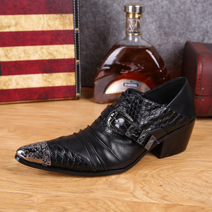 Nouvelles Chaussures en Cuir à Bout Rond avec Sangle Dorée et Bijoux, Style Vintage, Formelles et Décontractées pour Hommes, à Lacets, Idéales pour le Bureau et la Carrière, Toutes Saisons - Product Image 3