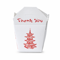 Boîte en papier pliable de 16 oz, personnalisée, jetable, pour plats à emporter, contenants alimentaires pour nouilles, pour les restaurants