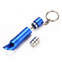 Mini décapsuleur multifonction en alliage d'aluminium avec lampe torche LED et porte-clés