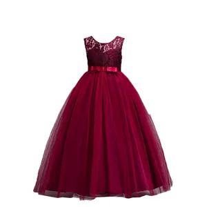 NO.9999 10 anos fábrica Multi-nível de renda longo de Festa Vestido de Princesa UMA senhora de temperamento elegante vestidos de meninas