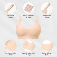 Soutiens-gorge d'allaitement sans couture pour l'allaitement, soutien-gorge de maternité doux sans armatures pour le sommeil, tailles régulières et grandes tailles