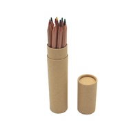 Ensemble de crayons de couleur en bois de cèdre de haute qualité en gros avec 12/24/36 couleurs Forme hexagonale/ronde Logo personnalisé
