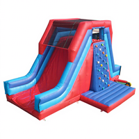 Mur d'escalade gonflable sur mesure, tailles et couleurs personnalisées, avec toboggan pour enfants et adultes