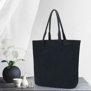 Sac fourre-tout en toile de coton bio recyclé de haute qualité, sur mesure, avec poche intérieure zippée, cadeau promotionnel - Product Image 3