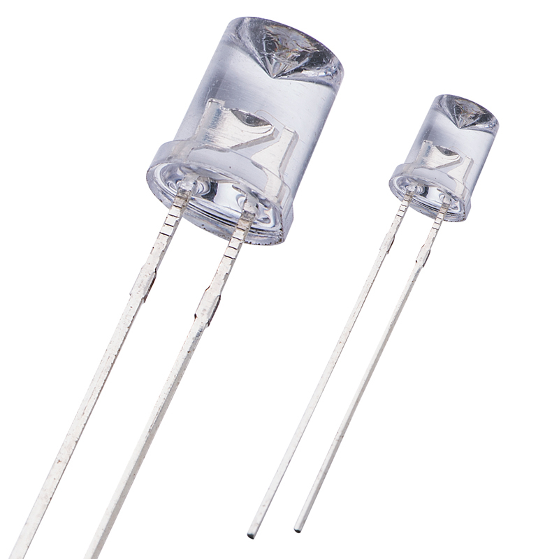Super bright warm white 5mm concave led dip diode with flange